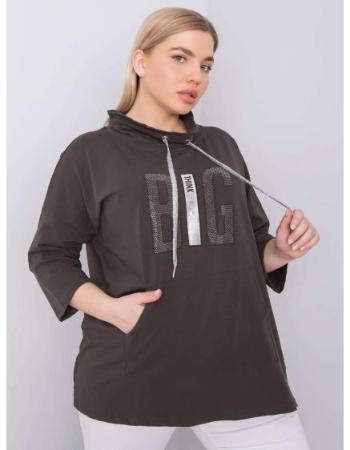 Dámská halenka plus size ISELIN tmavě khaki 