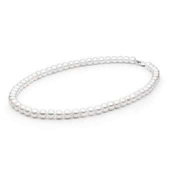 Silvego Perlový náhrdelník eira z přírodních bílých perel se stříbrným zapínáním GRP310NW50