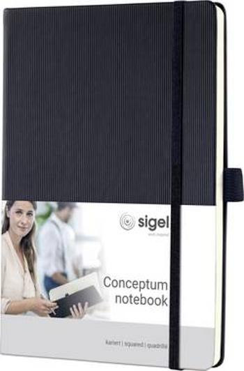 Sigel CONCEPTUM® CO121 poznámková kniha čtverečkovaný černá Počet listů: 97 DIN A5