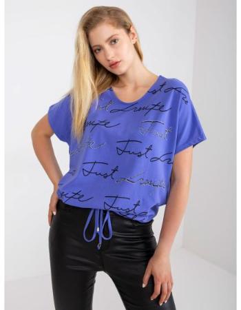 Dámské tričko bavlněné plus size DERIK fialové 
