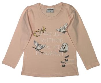 EPlus Dívčí tričko s dlouhým rukávem - Harry Potter Hedwiga růžové Velikost - děti: 128