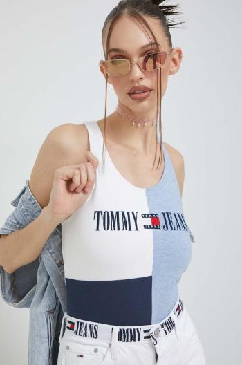 Body Tommy Jeans dámské, bílá barva