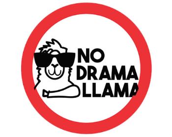 Samolepky zákaz - 5ks No drama llama