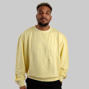 Svetr Karl Kani Small Signature OS Washed Crew Light Yellow - M