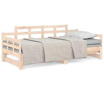 Výsuvná postel masivní borovice 2× (90 × 190) cm, 820352 (820352)