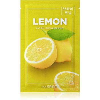 The Saem Natural Mask Sheet Lemon plátýnková maska s rozjasňujícím a hydratačním účinkem 21 ml