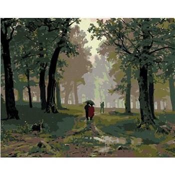 Diamondi - Diamantové malování - DÉŠŤ V DUBOVÉM LESE (IVAN SHISHKIN), 40x50 cm, bez rámu a bez vypnu (605781A)