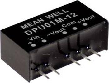 DC/DC měnič napětí, modul Mean Well DPU01N-15, 33 mA, 1 W, Počet výstupů 2 x