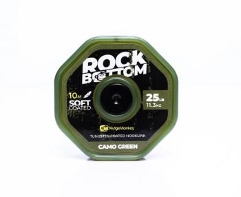 RidgeMonkey Šňůrka RM-Tec Rock Bottom Tungsten Coated Soft 25lb 10m - Camo Green
