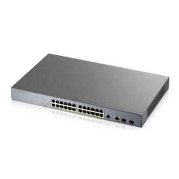 Zyxel GS1350-26HP, 26 Port managed CCTV PoE switch, long range, 375W, GS1350-26HP-EU0101F