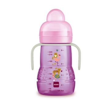 MAM Láhev na pití Trainer+ Night ,, 220 ml, S child toad