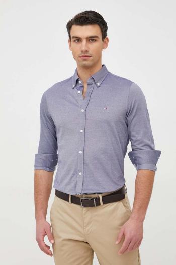 Košile Tommy Hilfiger pánská, bílá barva, slim, s límečkem button-down