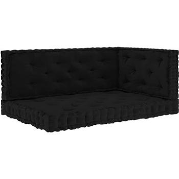 Podušky na nábytek z palet 3 ks bavlna černé (3068585)