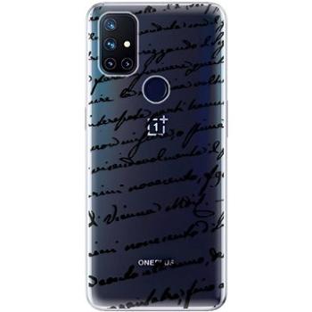 iSaprio Handwriting 01 - black pro OnePlus Nord N10 5G (hawri01b-TPU3-OPn10)