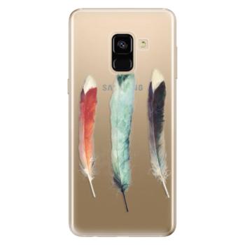 Odolné silikonové pouzdro iSaprio - Three Feathers - Samsung Galaxy A8 2018