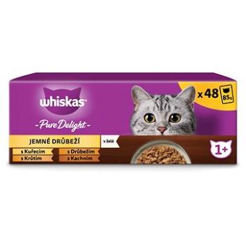 Whiskas Pure Delight kapsičky drůbeží výběr v želé pro dospělé kočky 48 × 85 g (5900951303661)