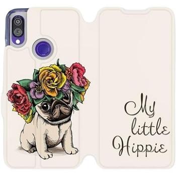 Flipové pouzdro na mobil Xiaomi Redmi Note 7 - M039P Mopsík My Little Hippie (5903226829118)