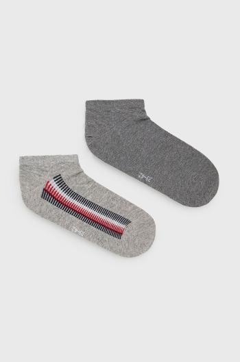 Ponožky Tommy Hilfiger (2-pack) pánské, šedá barva