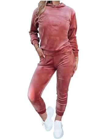 Růžová velurová tepláková souprava vogue velour vel. S/M