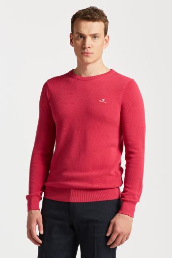 SVETR GANT COTTON PIQUE C-NECK růžová XXL