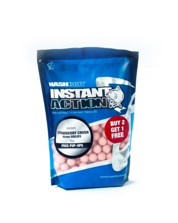 Nash Boilie Instant Action Strawberry Crush - 12mm 200g