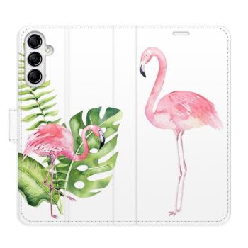 Flipové pouzdro iSaprio - Flamingos - Samsung Galaxy A14 / A14 5G