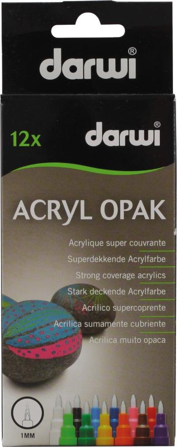 Darwi Acryl Opak Marker Set Sada akrylových fixů 12 x 3 ml