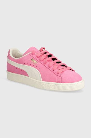 Semišové sneakers boty Puma Suede Neon růžová barva, 396507