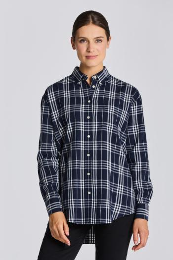 KOŠILE GANT D2. RELAXED CHECK FLANNEL SHIRT modrá 44