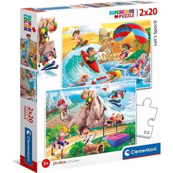 Clementoni Puzzle Pojďme sportovat! 2x20 dílků (8005125247806)