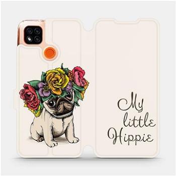 Flipové pouzdro na mobil Xiaomi Redmi 9C - M039P Mopsík My Little Hippie (5903516334629)