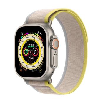 COTECi W97 Ultra Wild Trail Band for Apple Watch 42 / 44 / 45 / 49mm Yellow with Beige