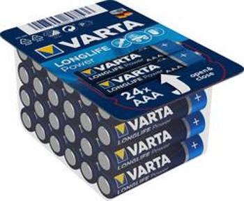 Mikrotužková baterie AAA alkalicko-manganová Varta Longlife Power LR03, 1.5 V, 24 ks