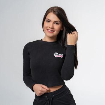 Tričko Long Sleeve Croptop Black M - BeastPink