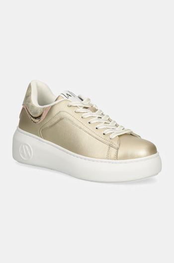 Kožené sneakers boty Armani Exchange zlatá barva, XDX108 XV892 U281