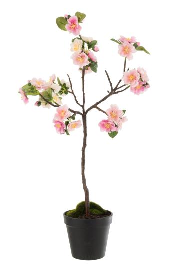 Dekorace umělý růžový kvetoucí stromek Blossom - 20*20*50 cm 12503