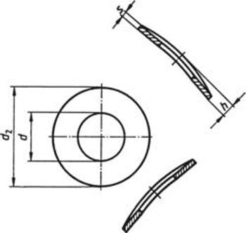 Pružné podložky vnitřní Ø: 3.2 mm M3 DIN 137 nerezová ocel A2 100 ks TOOLCRAFT A3 D137-A2 194666