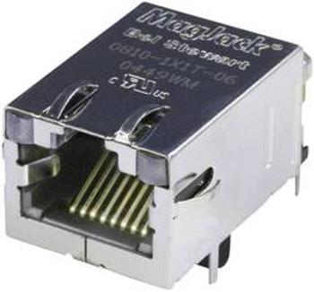 Zásuvka, vestavná horizontální BEL Stewart Connectors 08B0-1X1T-36-F, RJ45 počet pólů: 8P8C, poniklovaná, kov, 1 ks