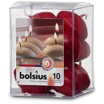 BOLSIUS plovoucí svíčka vosk bordová 4,5 cm × 10 ks (8717847039712)