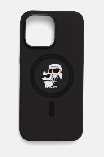 Obal na telefon Karl Lagerfeld iPhone 14 Pro Max 6.7 černá barva, KLHMP14XSCMKCRHK