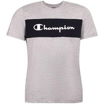 Champion CREWNECK COLOR BLOCK T-SHIRT Pánské tričko, šedá, velikost XXL