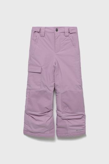 Dětské lyžařské kalhoty Columbia růžová barva