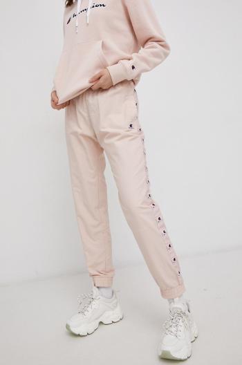 Kalhoty Champion 114563 dámské, růžová barva, hladké