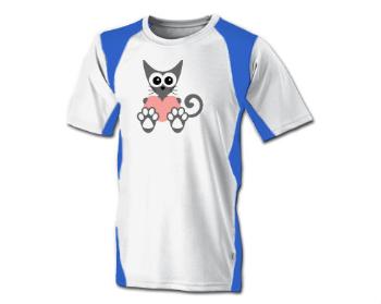 Funkční tričko pánské Kočka a srdce