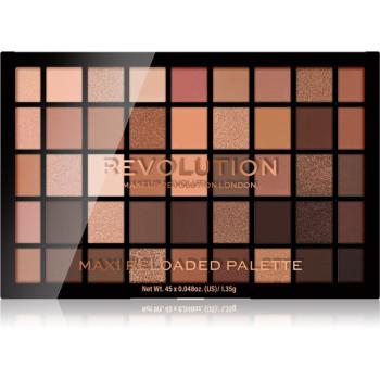 Makeup Revolution Maxi Reloaded Palette paletka pudrových očních stínů odstín Ultimate Nudes 45x1.35 g