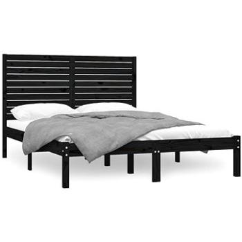 Rám postele černý masivní dřevo 120 × 200 cm, 3104607 (3104607)