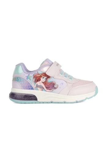 Dětské sneakers boty Geox x Disney růžová barva