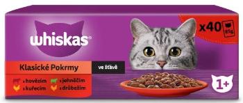 Whiskas kapsičky klasický výběr ve šťávě pro dospělé kočky 40x85 g