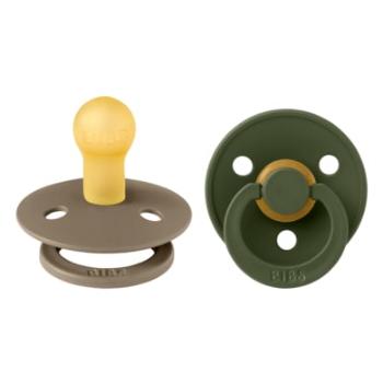 BIBS® Dudlík Colour Hunter Green & Dark Oak 0-6 měsíců, 2 ks.