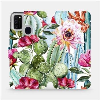 Flipové pouzdro na mobil Samsung Galaxy M21 - MG09S Kaktusy a květy (5903516245420)